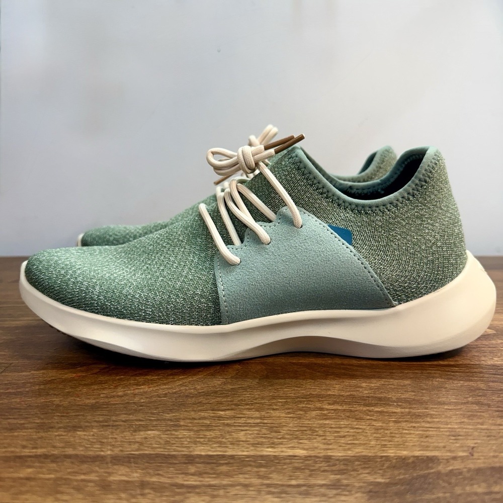 Vessi Women's Everyday Classic Sneaker Fig Green On Off White New In Box Size 10